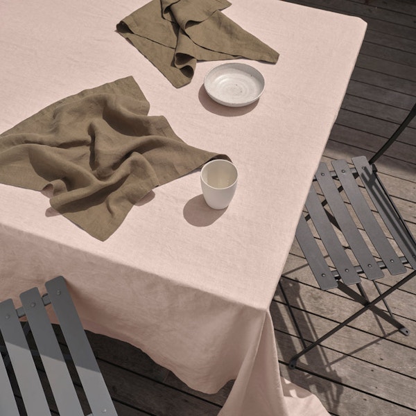 Cultiver Goods Linen Tablecloth Blush, £85