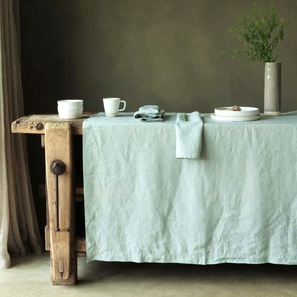 Graham & Green Sage Green Linen Tablecloth, £89
