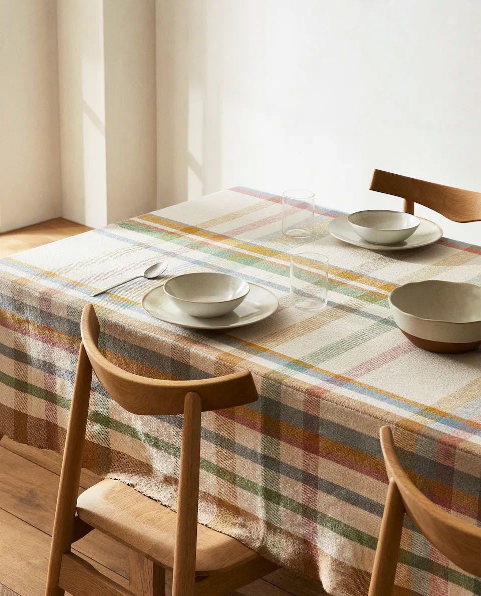 Zara Home Dyed Thread Cotton Tablecloth, £69.99