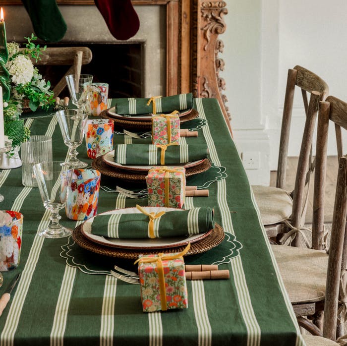 Rebecca Udall Clara Striped Linen Tablecloth, £149