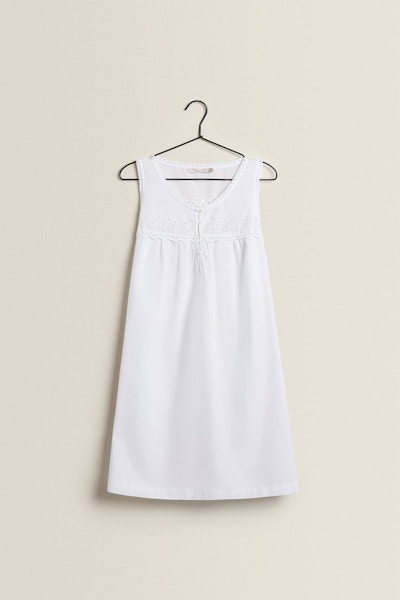 Zara Embroidered Cotton Nightdress, £39.99