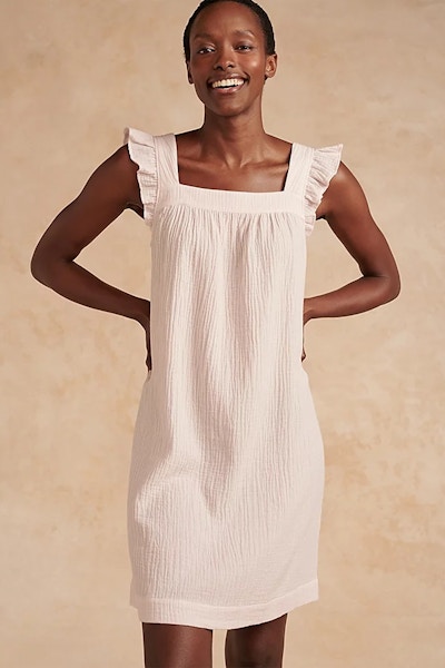 The White Company Double Cotton Frill Sleeve Nightie, £65