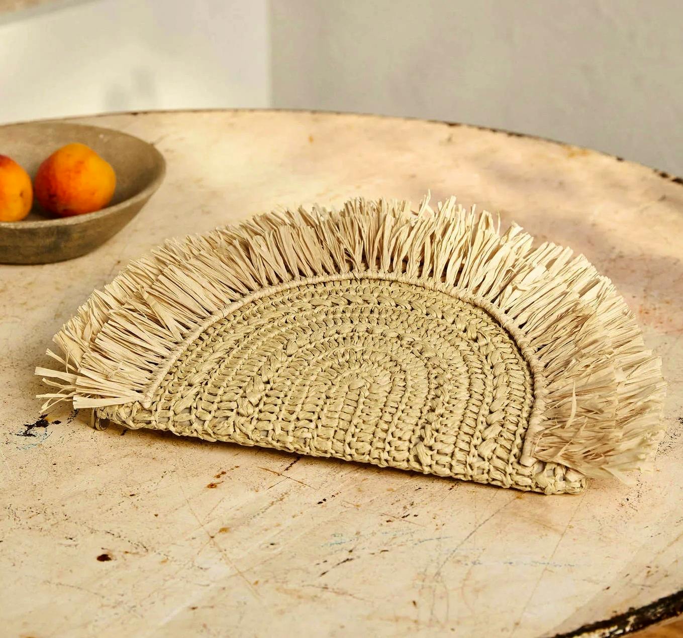 Boden Raffia Half Moon Clutch, £50