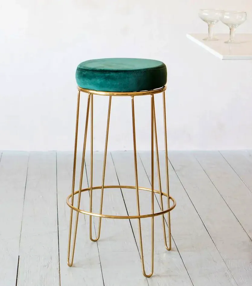 Graham & Green Gatsby Green Velvet Bar Stool, £195