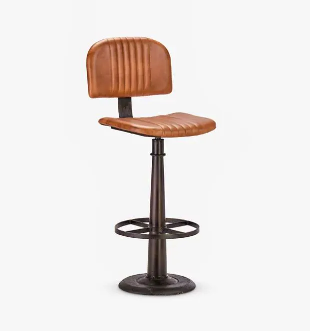 Nkuku Narwana Leather Bar Chair, £350