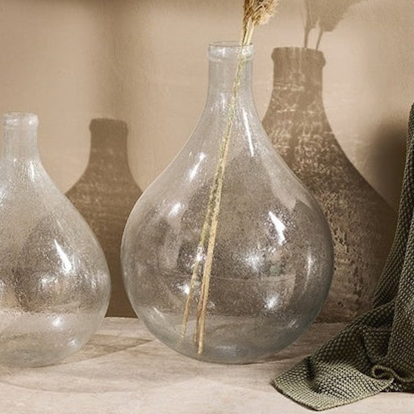 Nkuku Payag Recycled Glass Vase, £95