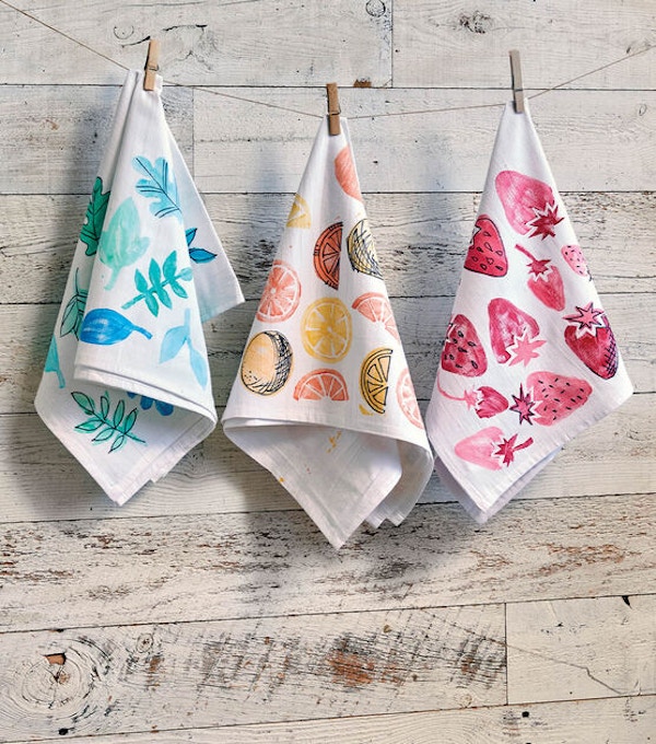Stamped Dish Towels