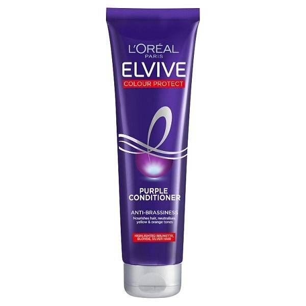 To combat brassiness caused by chlorine L’Oreal Elvive’s Colour Protect Purple Conditioner, £6