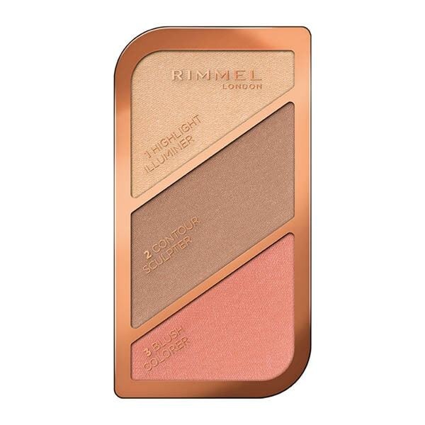A three-colour palette for all your contouring needs and a sunkissed glow Rimmel’s Sculpting Highlighter Palette, £8