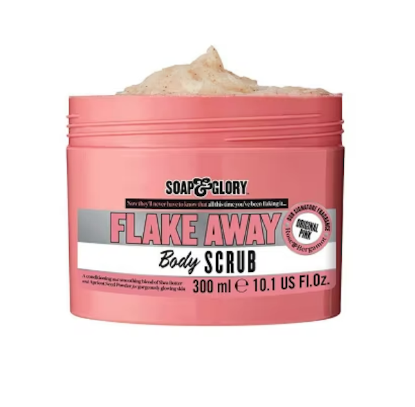 A regular slough with this and your pins will be gleaming and smooth Soap & Glory’s Flake Away Scrub, £10