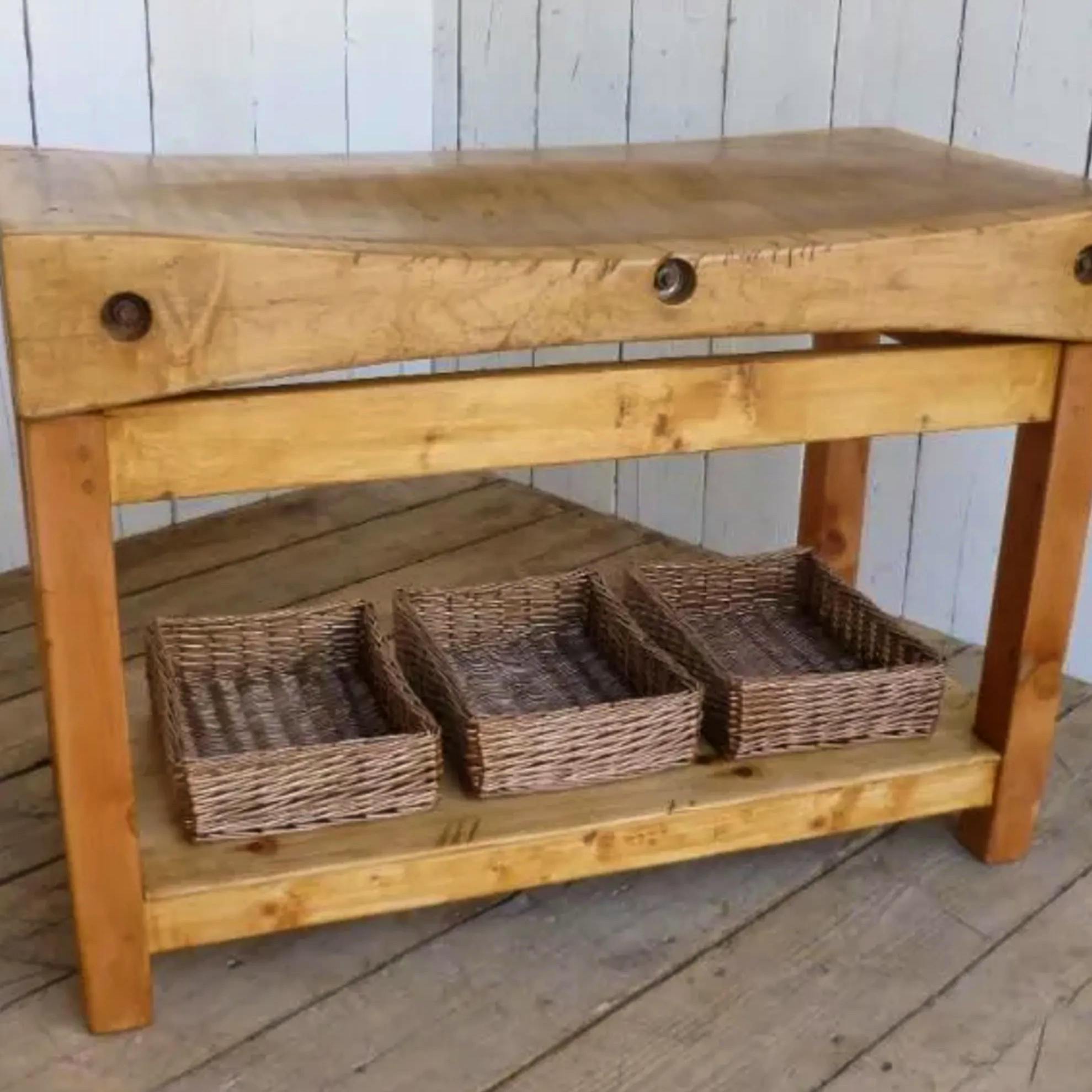 UKAA Antique Butchers Chopping Block in a Waxed Finish, £2,425