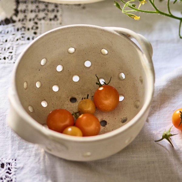 Rowen & Wren Handmade Stoneware Berry Colander, £34