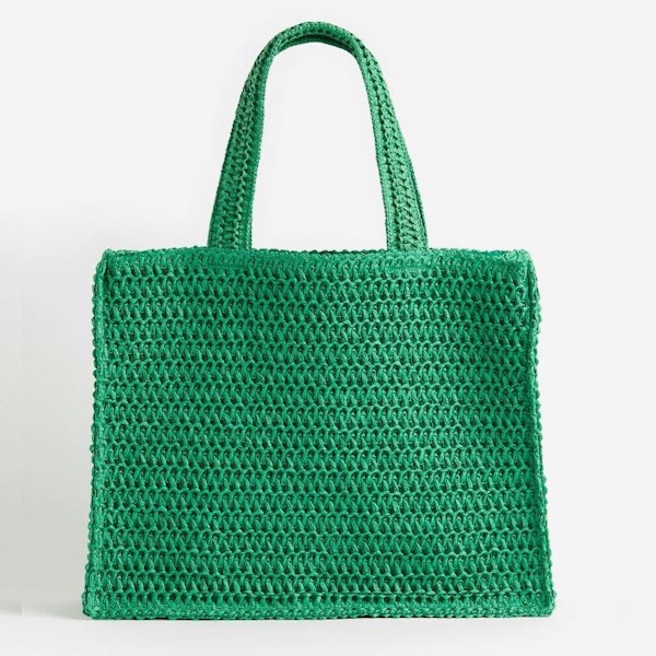 H&M Large Straw Shopper, NOW £9
