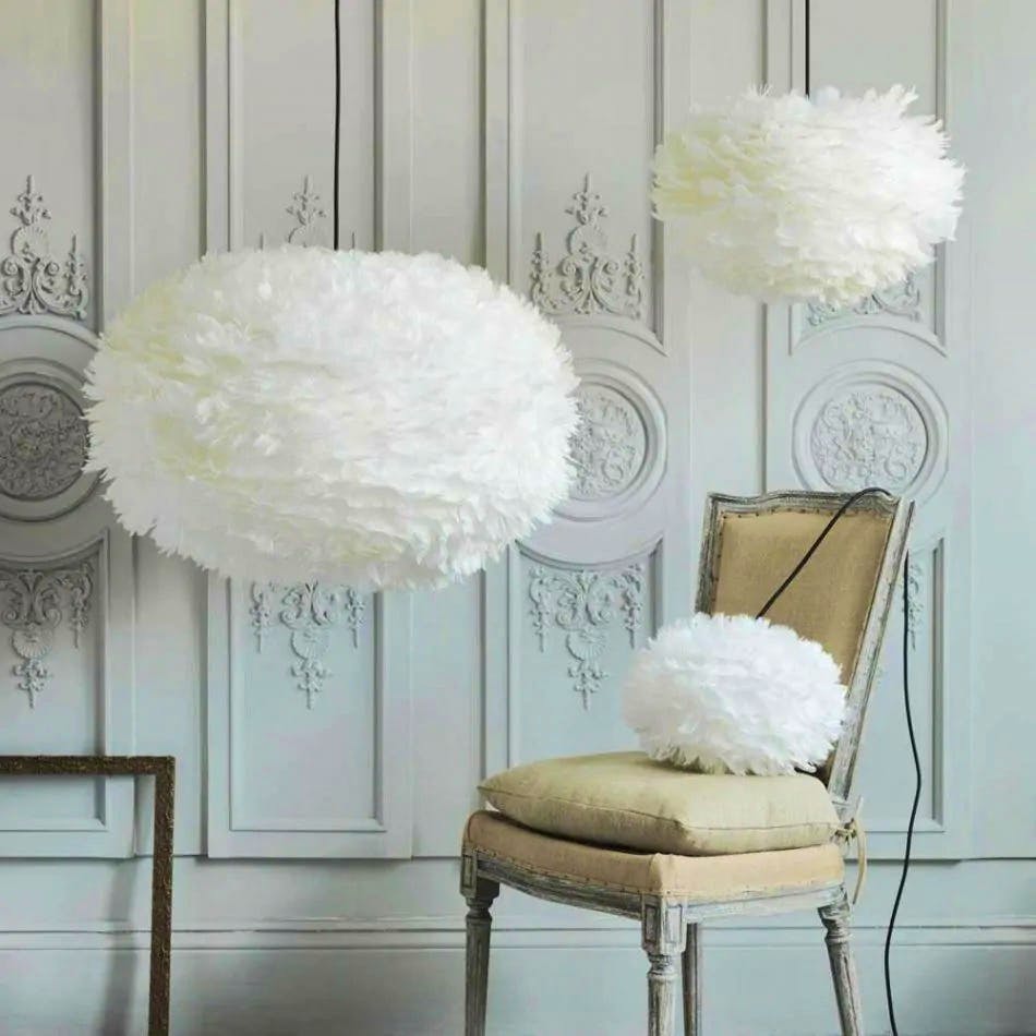 Graham & Green Aurora White Feather Pendant Shades, £59