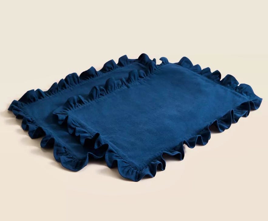 M&S Set of 2 Cotton Ruffle Placemats, £10