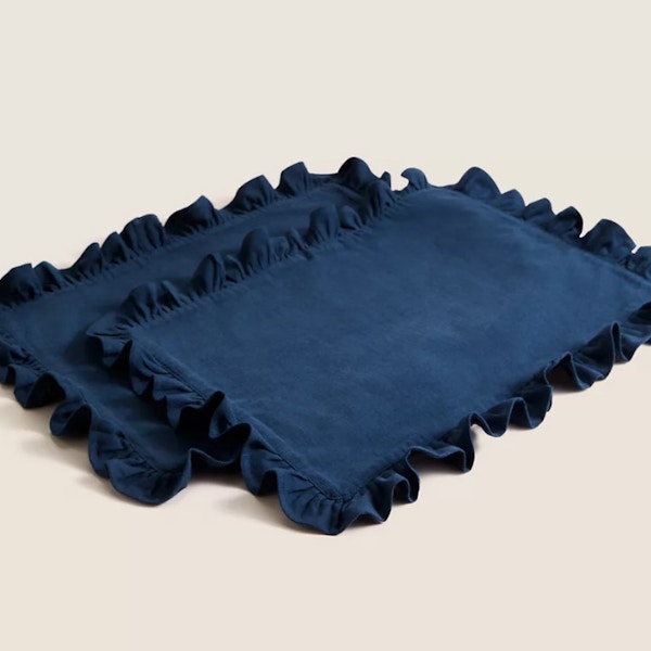M&S Set of 2 Cotton Ruffle Placemats, £10