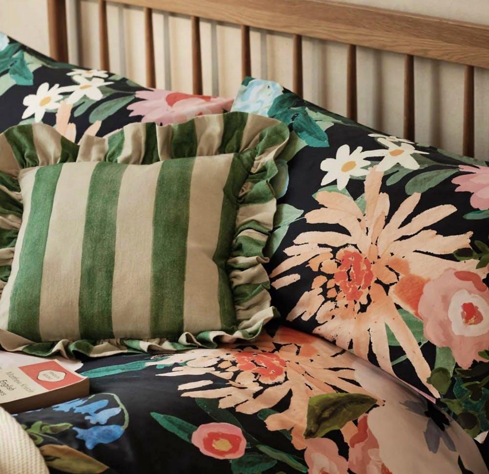 M&S Pure Cotton Striped Cushion, £19.50