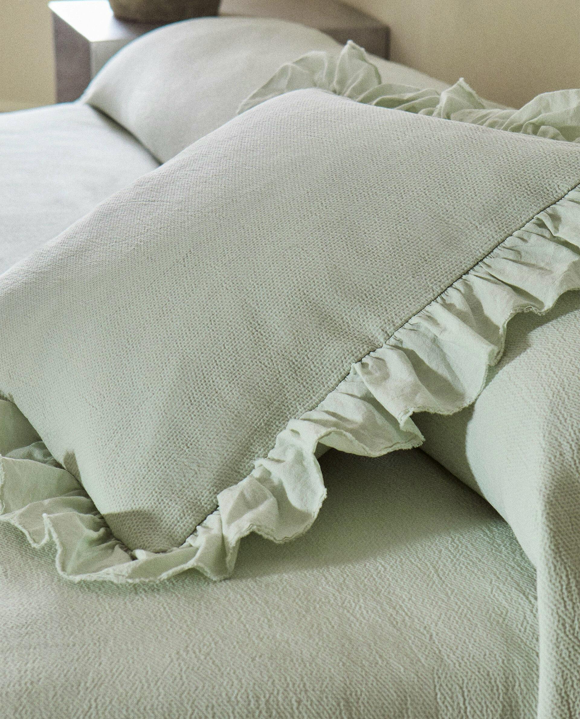 Zara Home Cushion Cover With Ruffle Trim, NOW £19.99