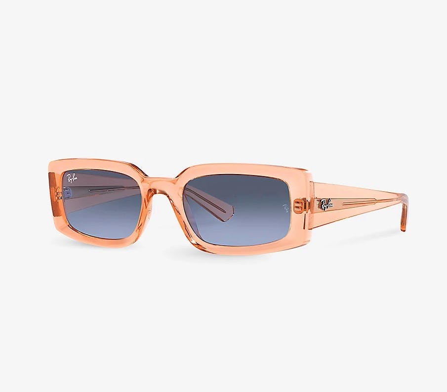 Ray Ban RB4395 Kiliane Rectangle-Frame Transparent Acetate Sunglasses, £147