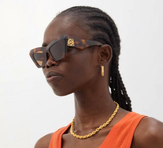 Loewe Anagram Cat-Eye Tortoiseshell-Acetate Sunglasses, £310