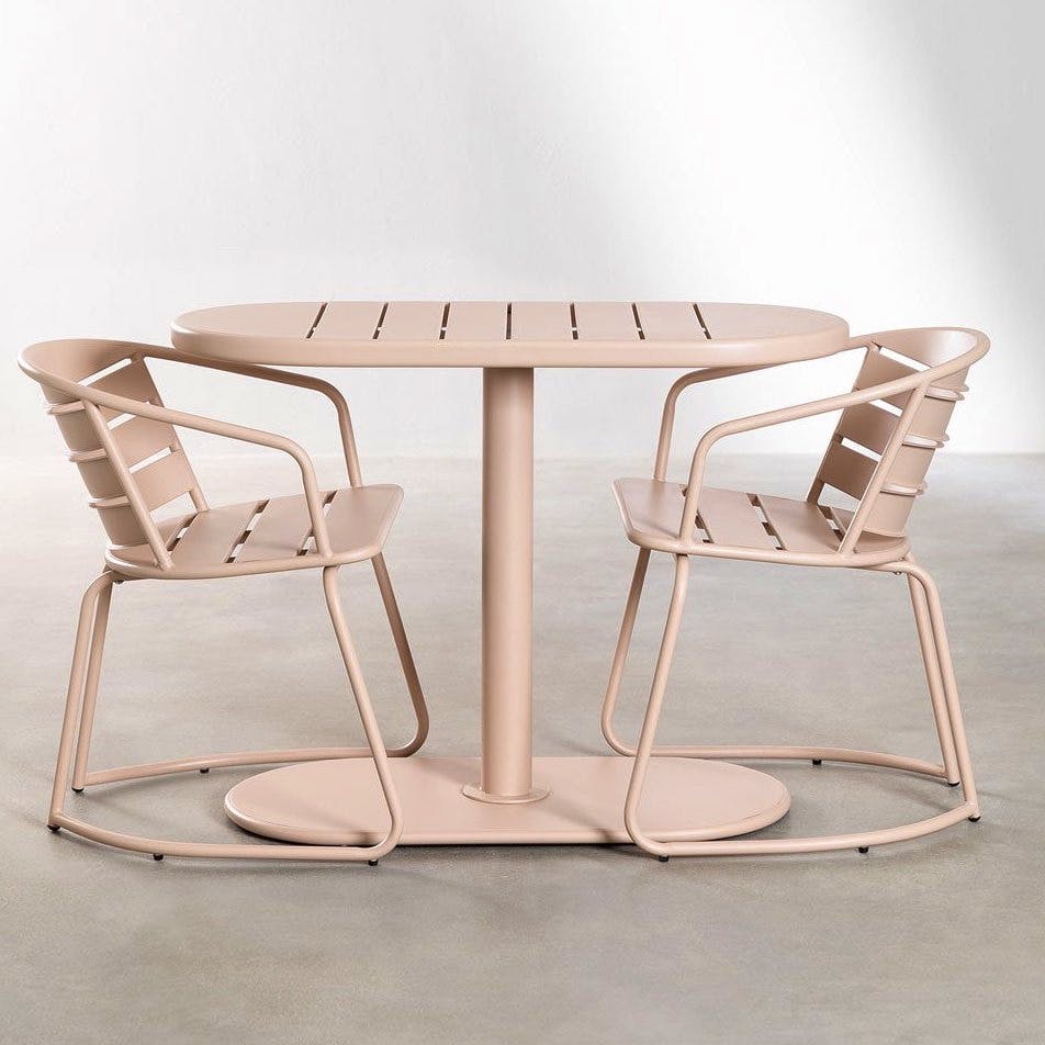 SLUM Set of Oval Table & 2 Garden Chairs Janti, £294.95