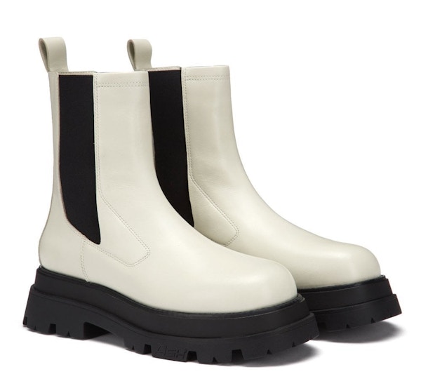 ELITE TALL BOOTS IN WHITE LEATHER 