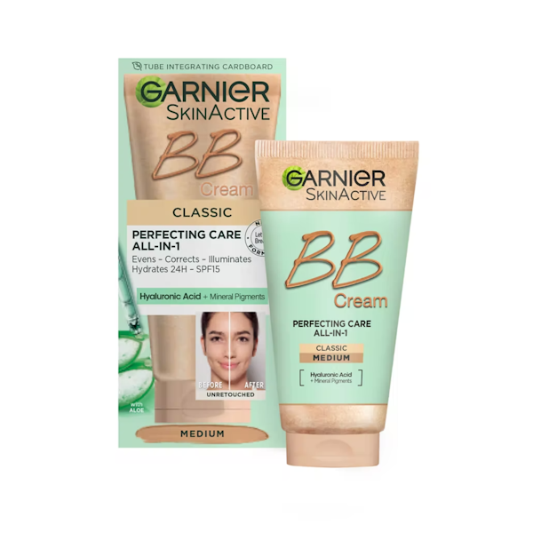 Best For: The Added Skincare Ingredients That Hydrate And Illuminate Garnier BB Cream Perfecting Care, £10
