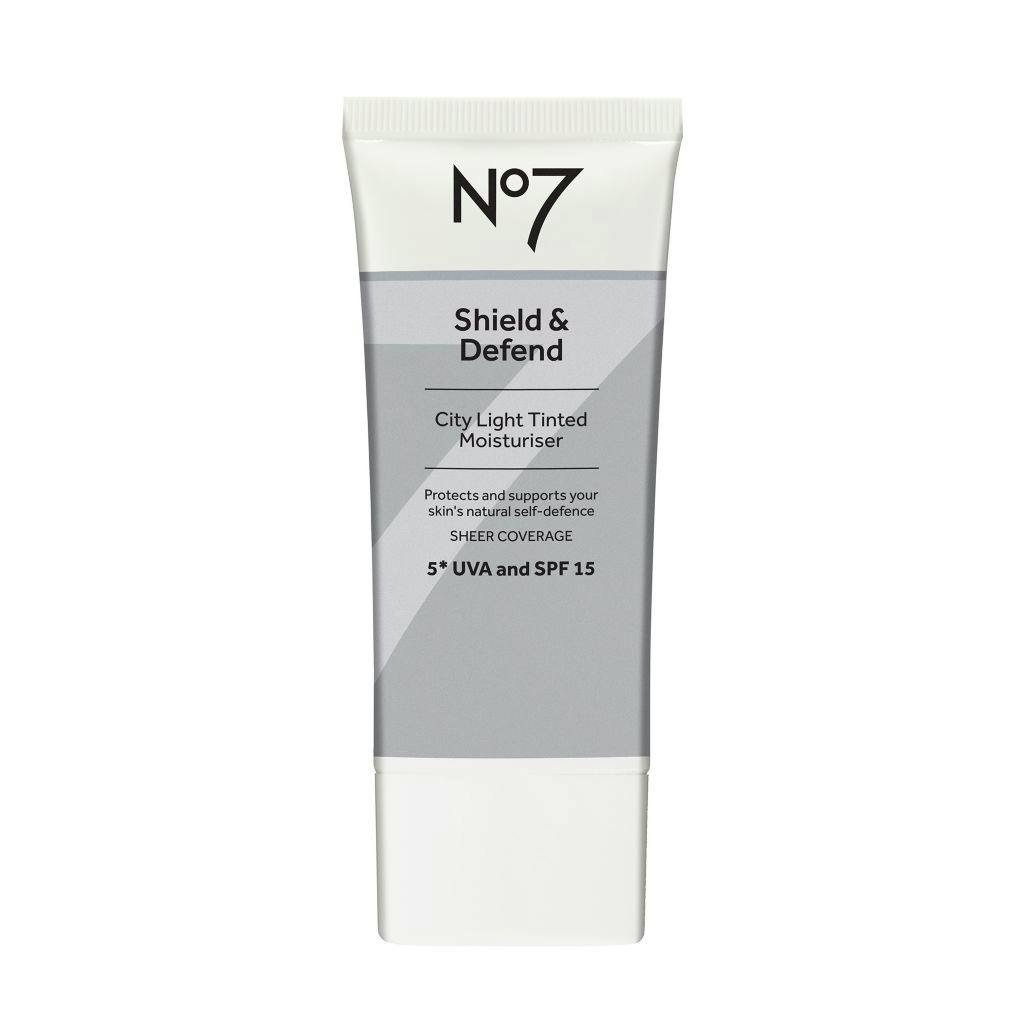 Best For: City Slickers Looking For Colour And Skin Protection No. 7 Shield + Defend City Light Tinted Moisturiser, £14