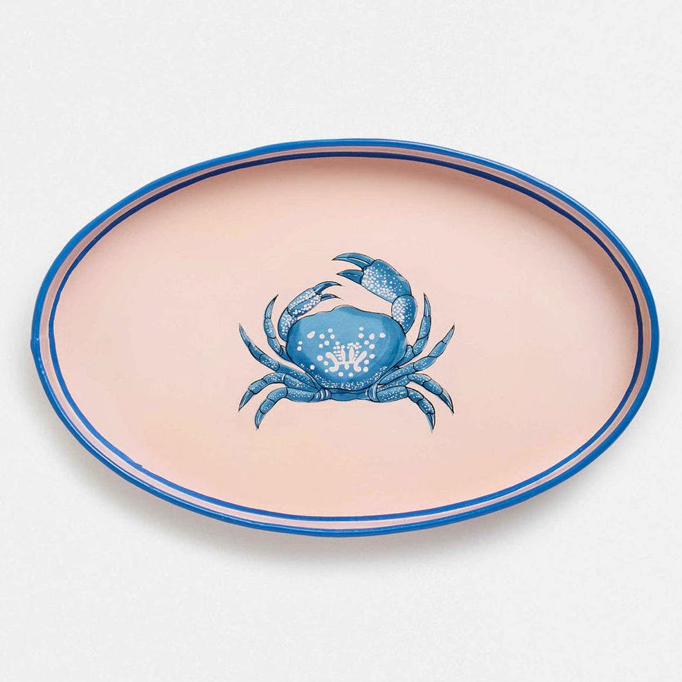 Koi Bird Flora Hand painted Iron Tray, £76