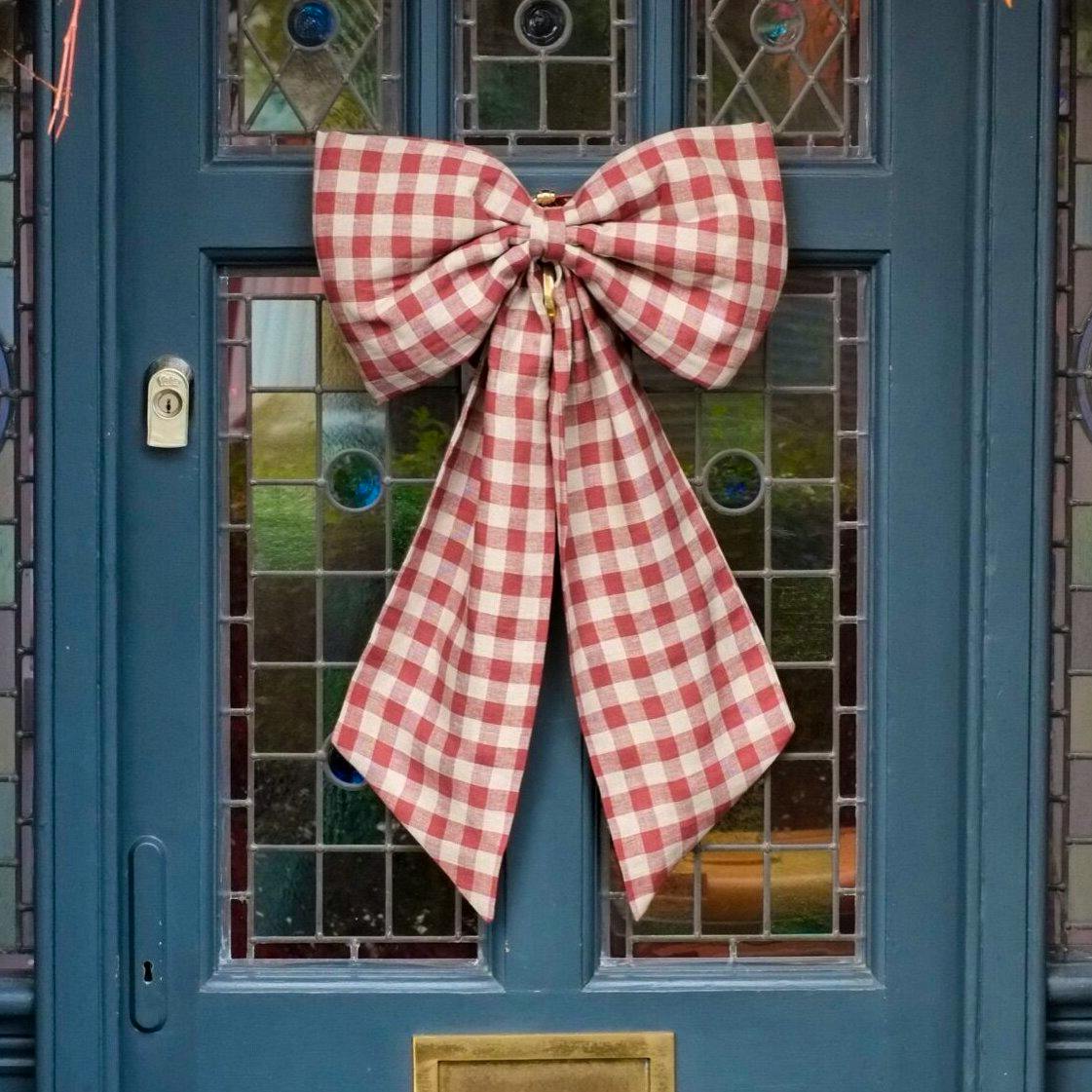 Straw London Giant Gingham Bow, £135