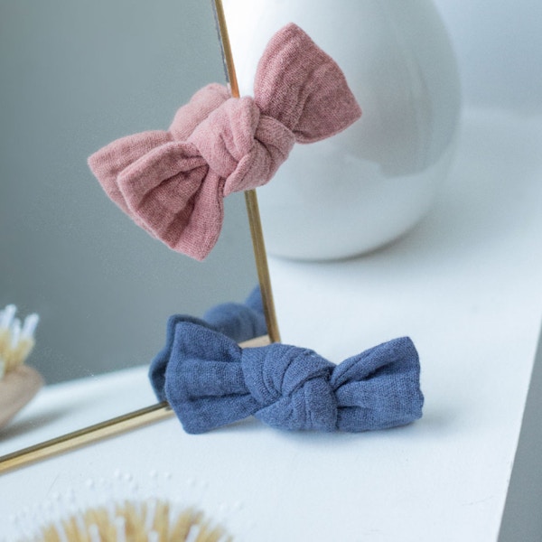 Bachca Cotton Bow Hair Clips, Set of 2, £8