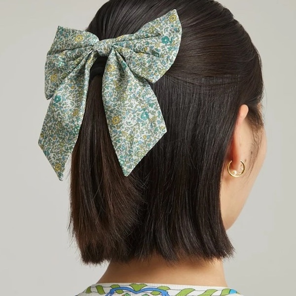 Liberty Phoebe and Katie and Millie Silk Bow Clip Set of Two, £90