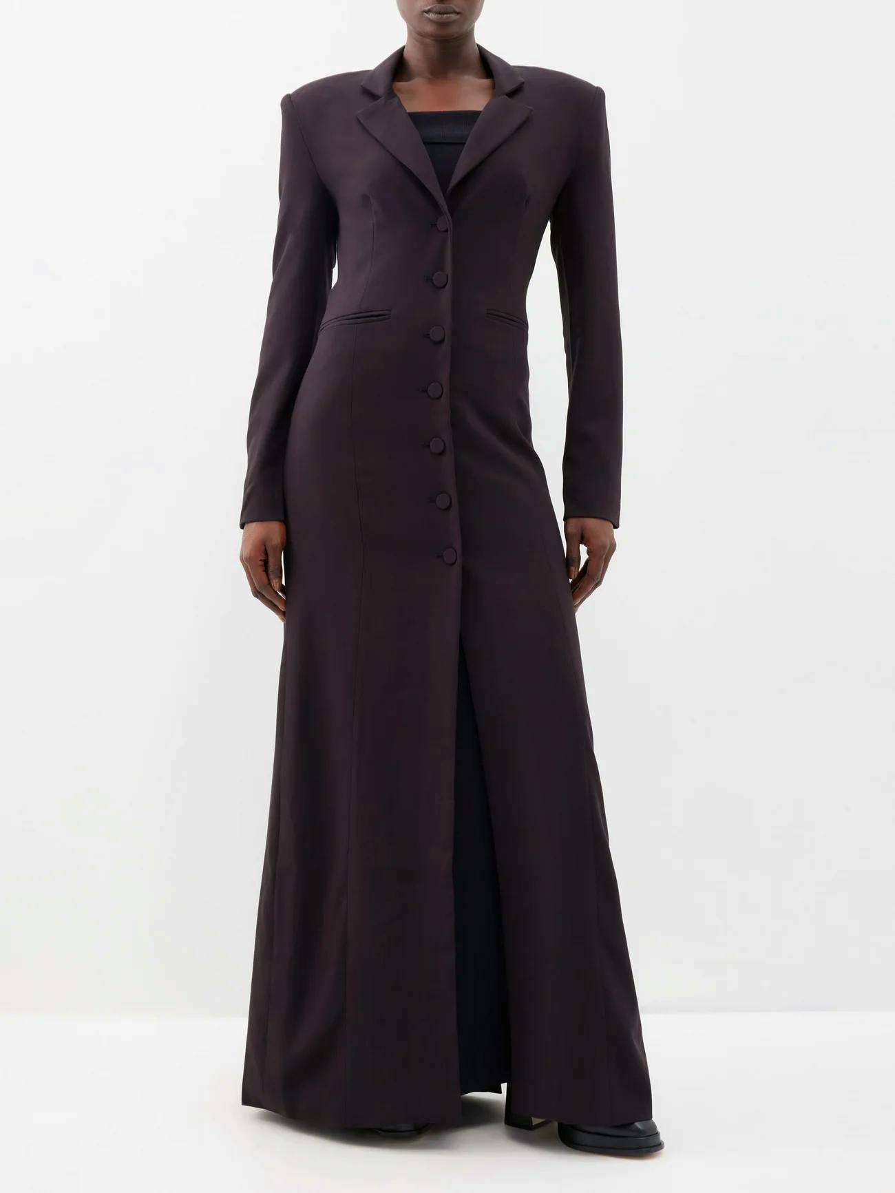 Staud Onassis Longline Crepe Coat, £570