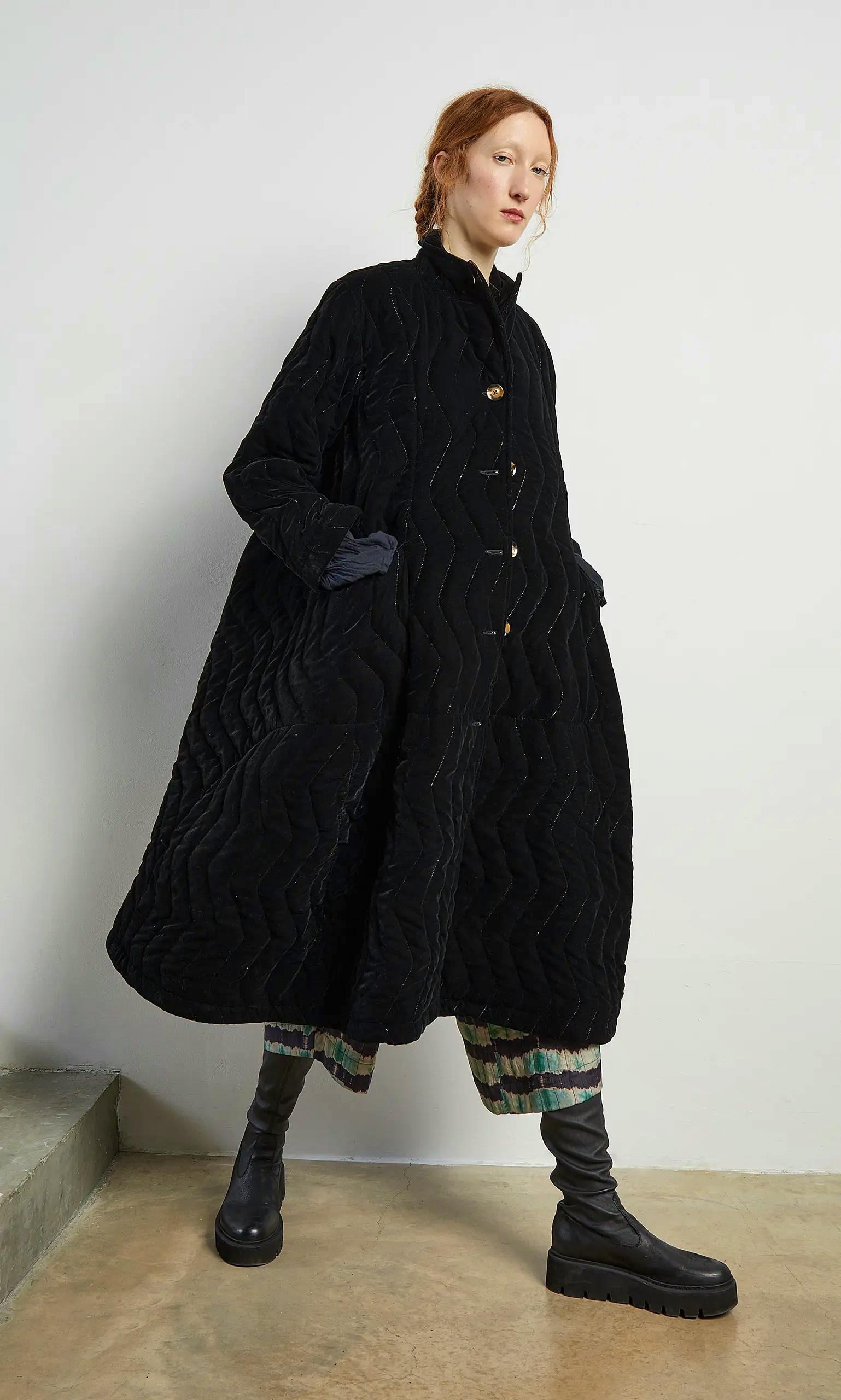 Plumo Quilted Velvet Coat, £480