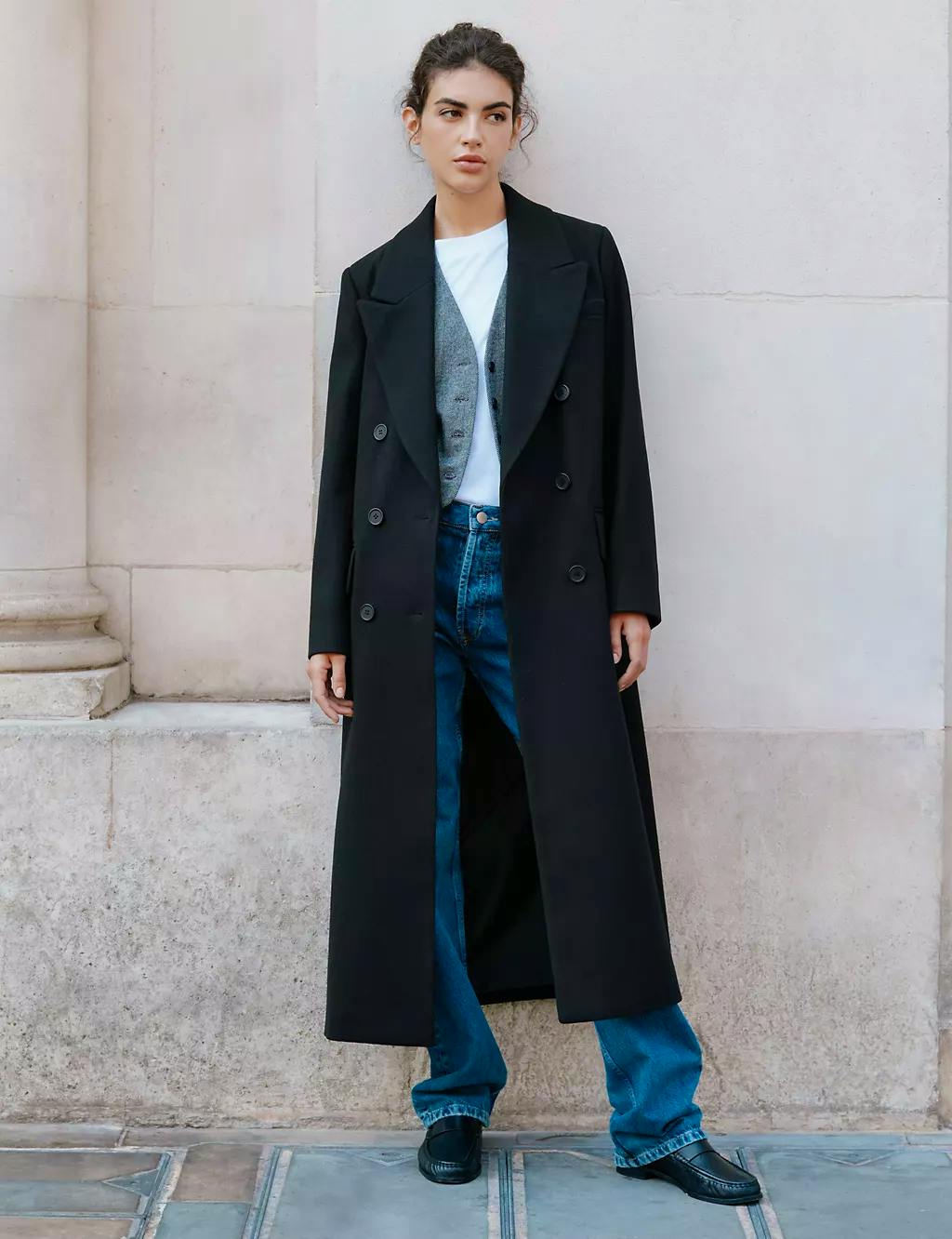 M&S Double Breasted Tailored Coat, £175