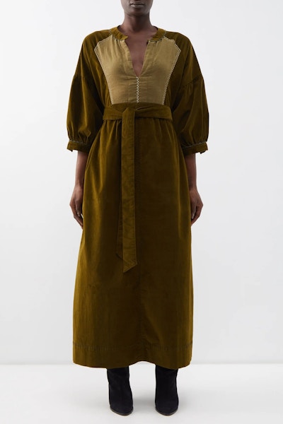 Wiggy Kit New Market Cotton-Corduroy Dress, NOW £127