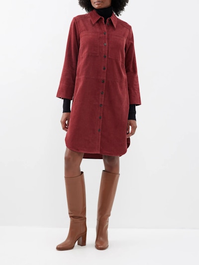 Cefinn Noah Cotton-Corduroy Shirt Dress, £250