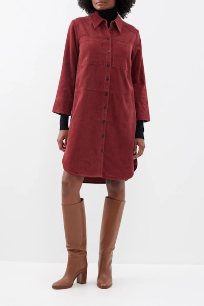 Cefinn Noah Cotton-Corduroy Shirt Dress, £250