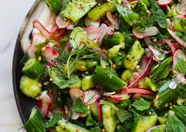 Smacked Cucumber Salad With Sumac Onions And Radishes
