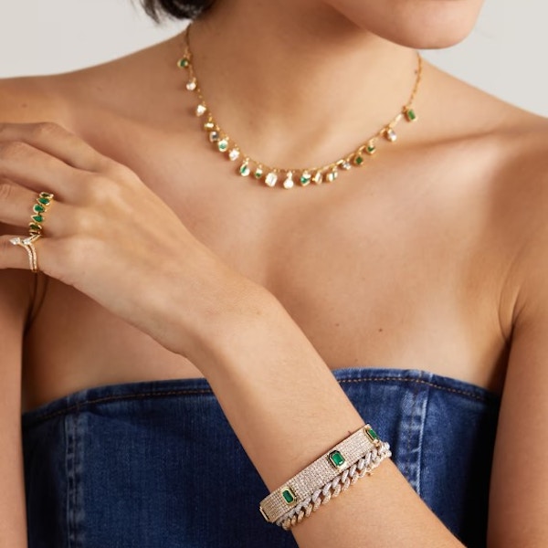 Shay, Elixir 18-Karat Gold, Emerald And Diamond Bracelet, £26,240 We love the Art Deco stylings of this knock-out bracelet, which is cast from 18-karat gold, dusted with diamonds and dotted with emeralds. It is, simply, destined to delight.