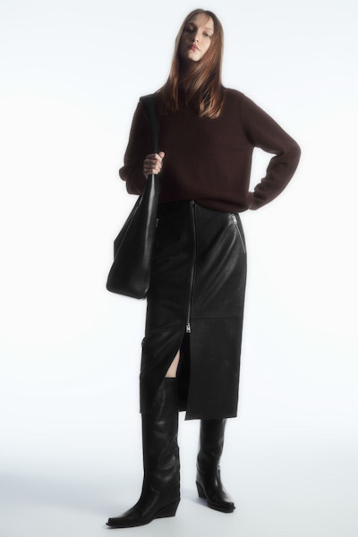 Cos Leather Midi Skirt, £300