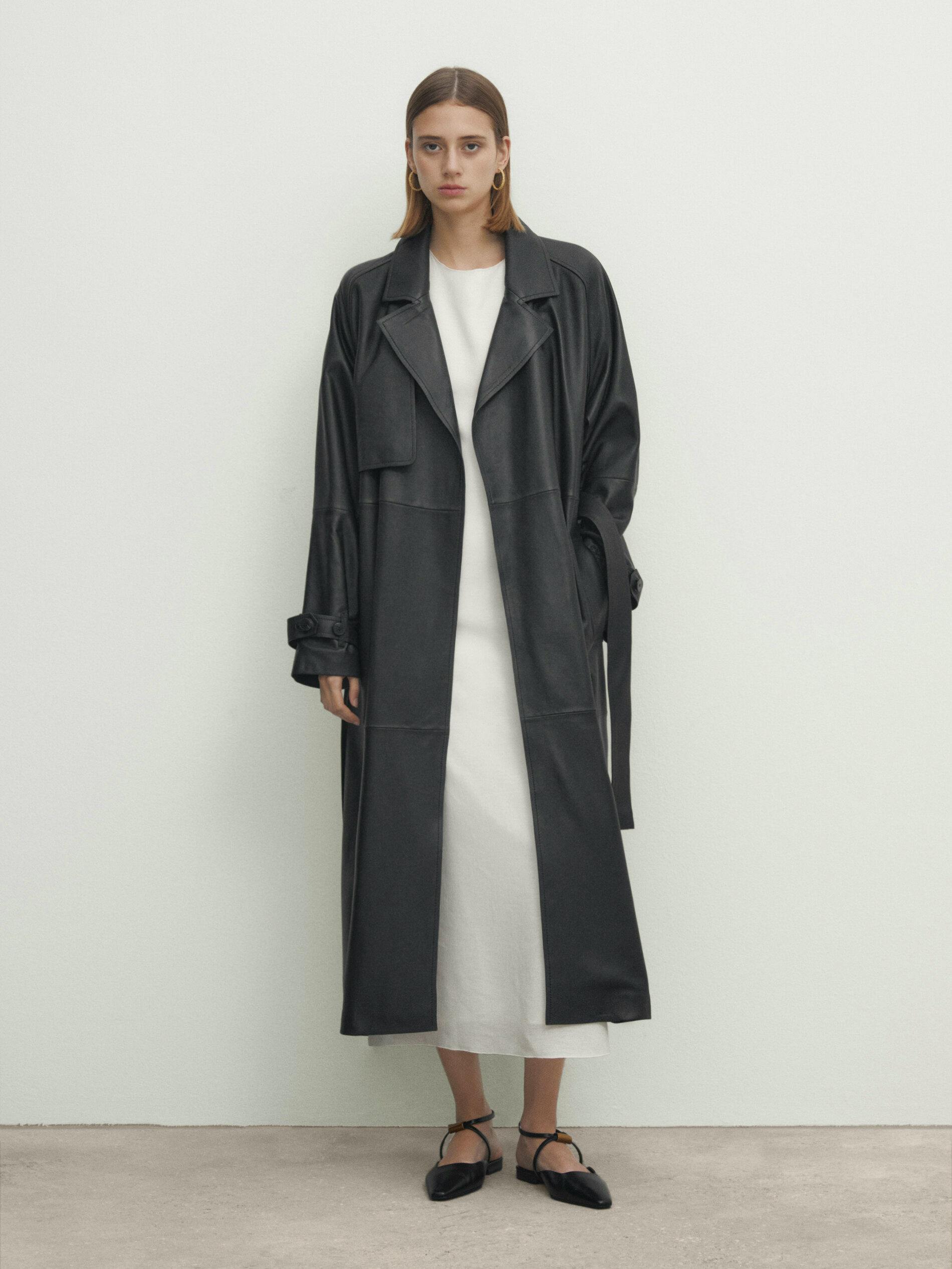 Massimo Dutti Leather Trench, £599
