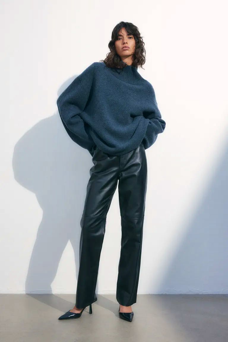 H&M Leather Trousers, £260