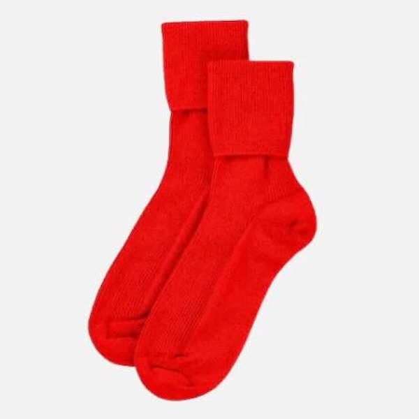 Pairs Scotland Classic Red Cashmere Bed Socks, £40