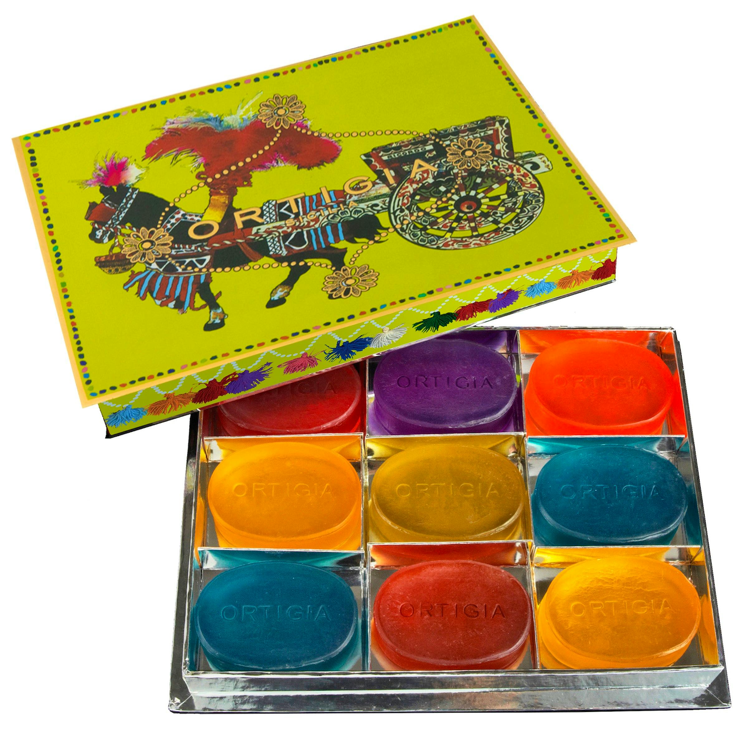 Ortigia Green Assorted Box of 9 Glycerine Soaps, 9 x 40g, £60