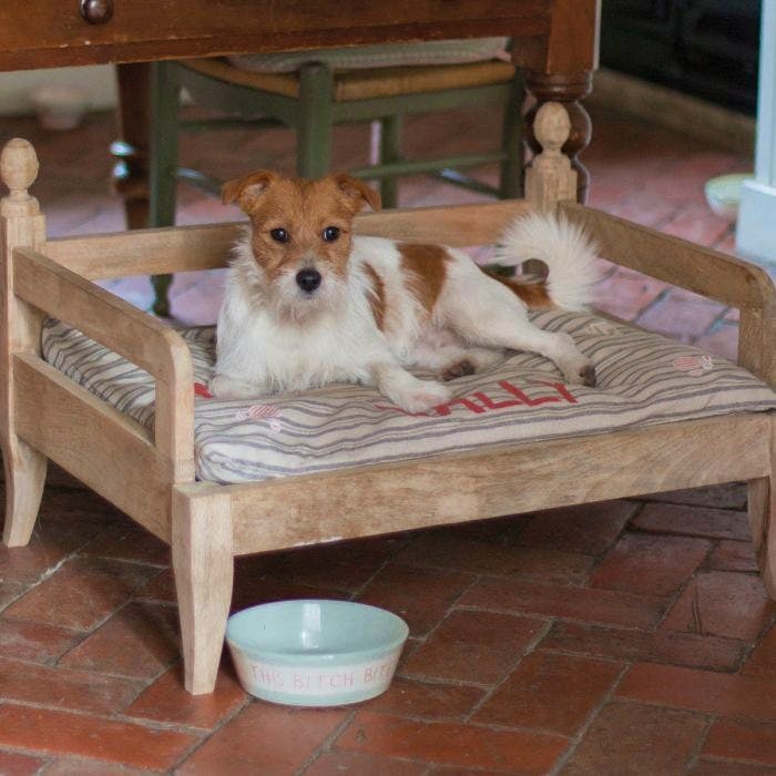 Susie Watson Designs Wooden Dog Bed, from £260. Cushion extra