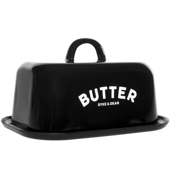 Dyke & Dean Black Enamel Butter Dish, £22