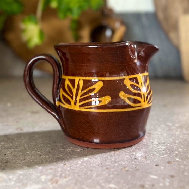 Hiraeth Village Glazed Terracotta Milk Jug, £8.50
