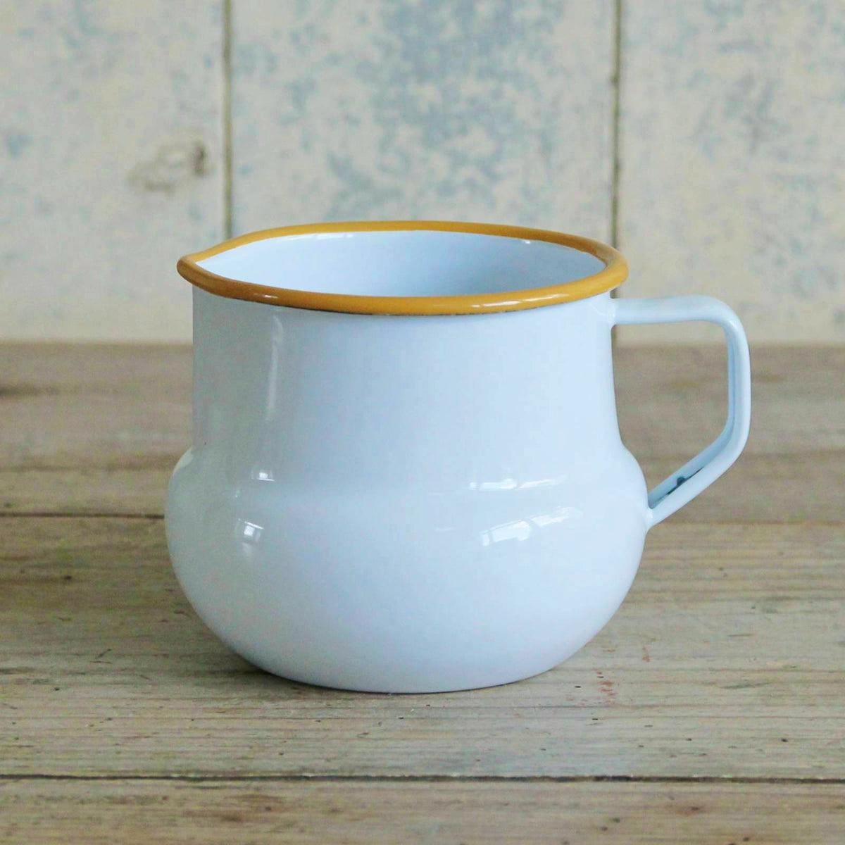 Closet & Botts Enamel Jug Mustard Rim, £8.95