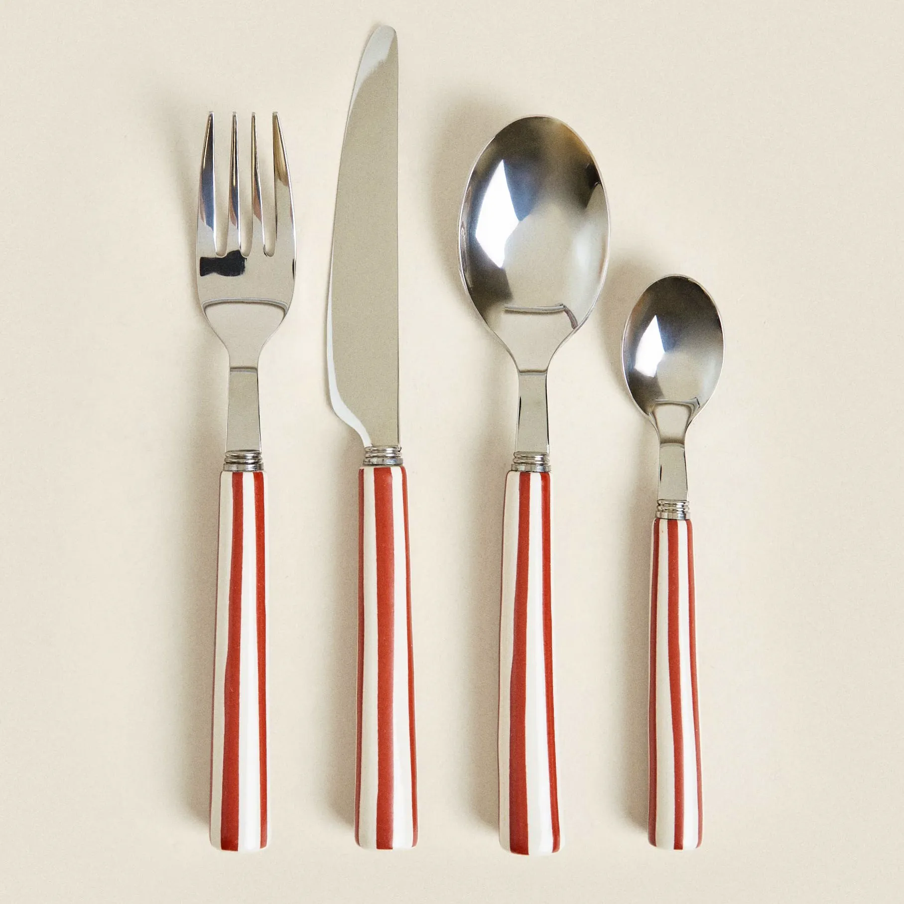 Zara Striped Cutlery Set, £30